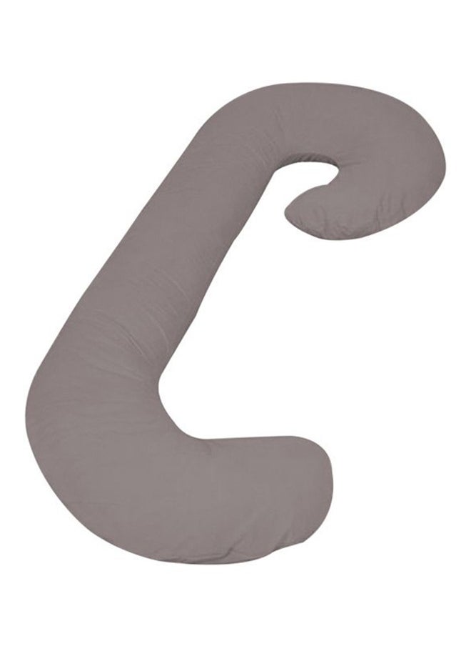 Sleep night C Shape Comfortable Maternity Pillow Microfiber Grey  - Image 1