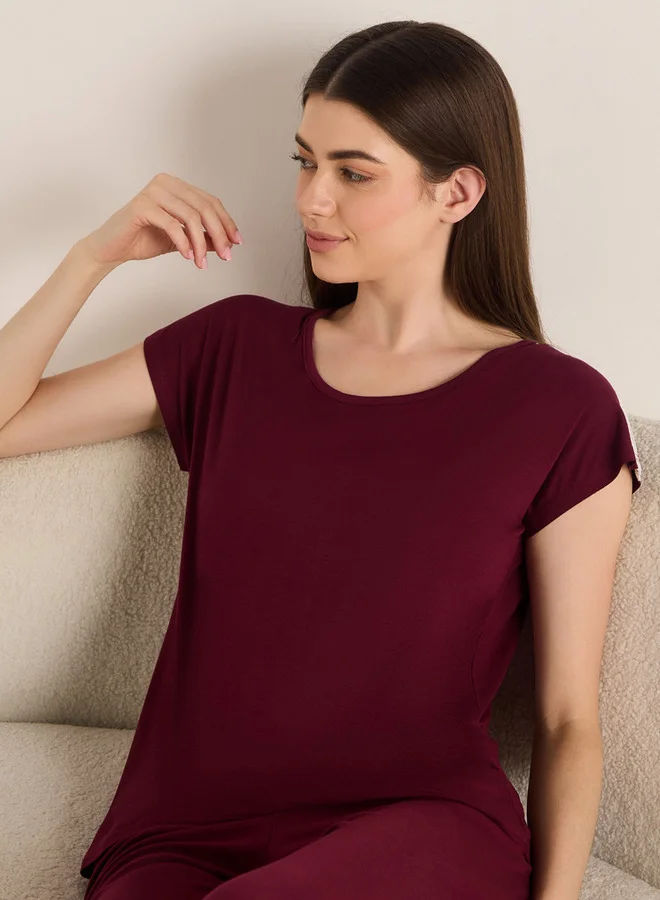 سبلاش فيڤ طقم بيجامة مزين بالدانتيل