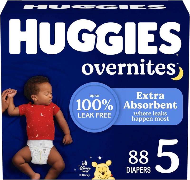 HUGGIES حفاضات هاجيز أفرنايتس مقاس 5 - 88 قطعة - Image 1