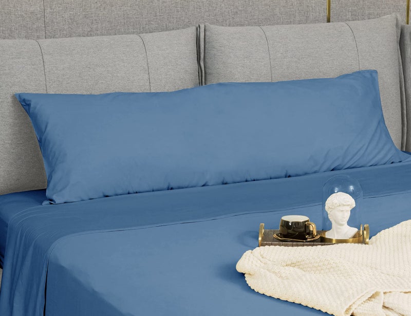 Sunflower Body Pillowcase 100% Cotton Long Pillow Cover/Case Envelope Closure 1 Pack, 20Ã—54 inches Copen Blue, Soft and Breathable - Image 3