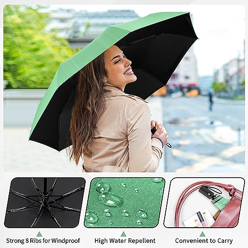 Yoobure Windproof Travel Umbrella - Automatic Umbrellas for Rain, Compact Folding Umbrella with UV Protection, Lightweight Portable Design for Backpack/Walking/Car, Sun & Storm Ready - Image 3
