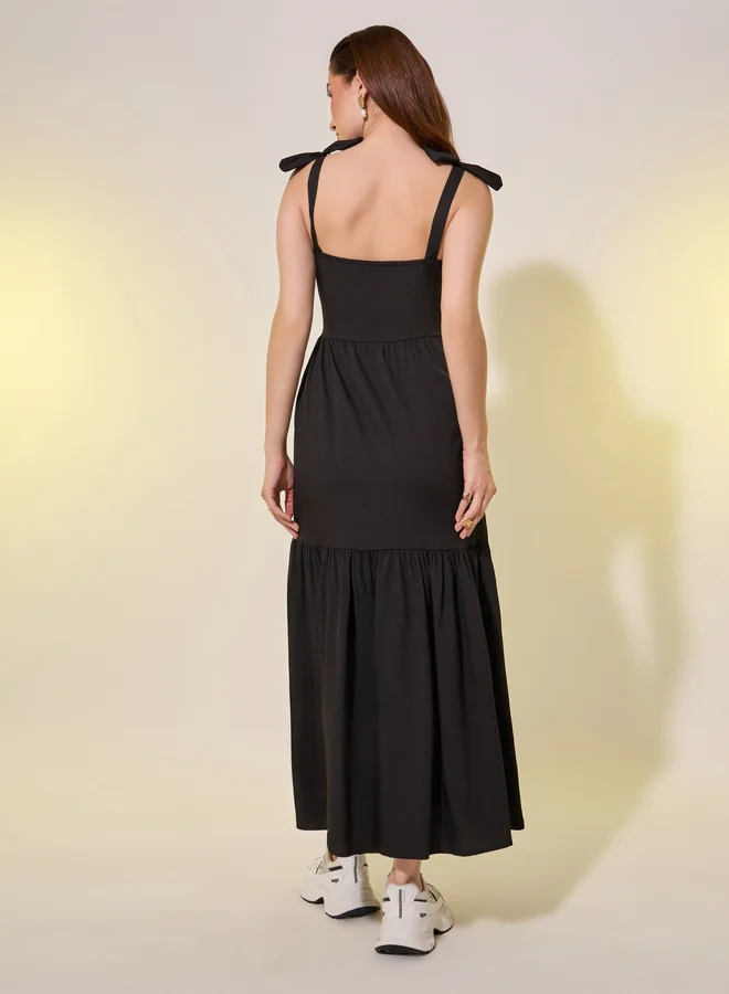 Take Two Sleeveless Tiered Dress