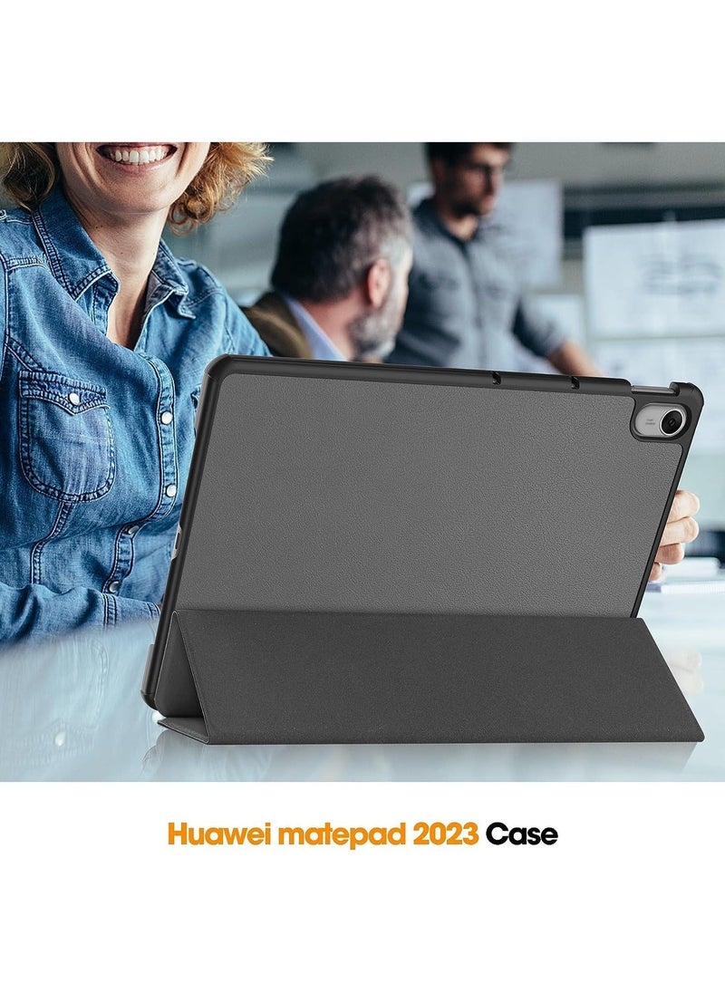 Arabest - Huawei MatePad 11.5-inch Released 2023, Folio Slim Smart Cover Lightweight Hard Shell Protective Case with Multi-Angle Stand (Gray) - Image 1