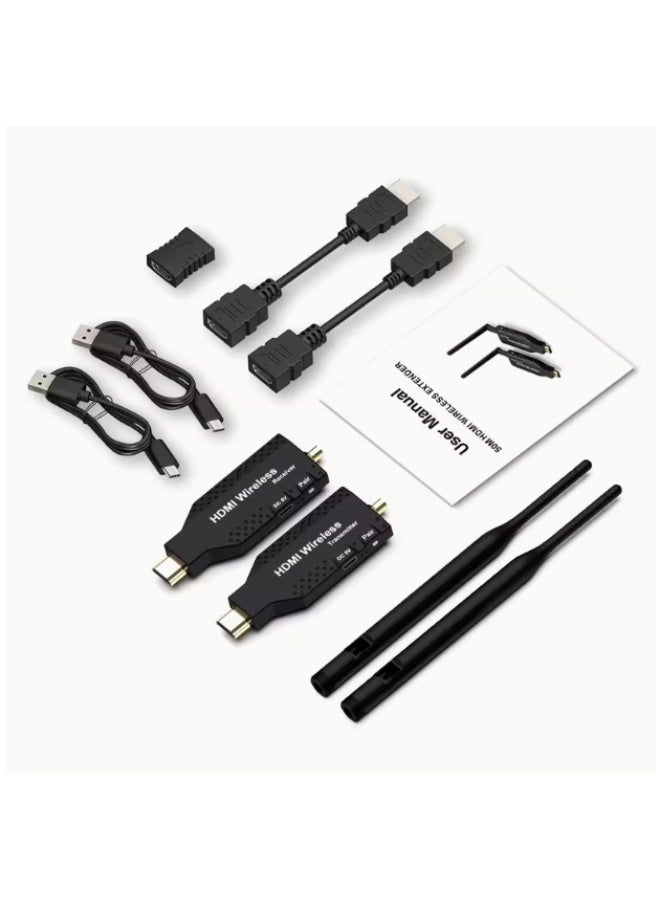 وايرلس موسع نطاق إرسال واستقبال HDMI لاسلكي، يدعم نطاق 50 مترًا من الصوت والفيديو، مناسب لكاميرا PS4 واحدة (TX-4 RX) وجهاز كمبيوتر محمول لعرض المحتوى على شاشة التلفزيون أو جهاز العرض. - Image 4