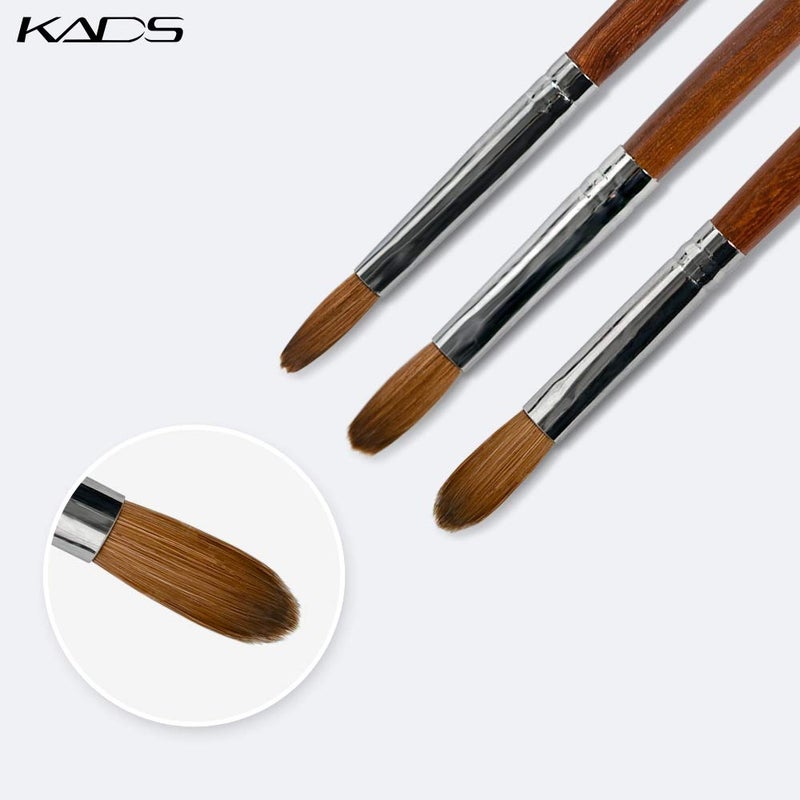 KADS Kolinsky Sable Acrylic Nail Art Brush Red Wood Pen Nail Brush for Nail Art Manicure Tool (8#) - Image 3