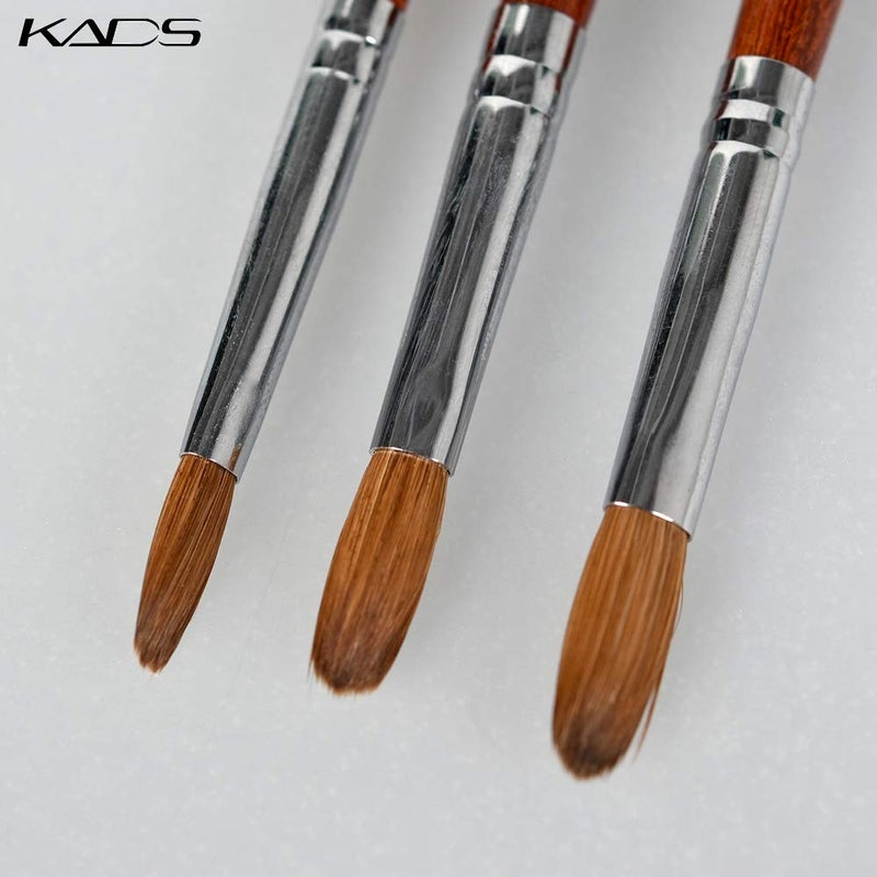 KADS Kolinsky Sable Acrylic Nail Art Brush Red Wood Pen Nail Brush for Nail Art Manicure Tool (8#) - Image 5