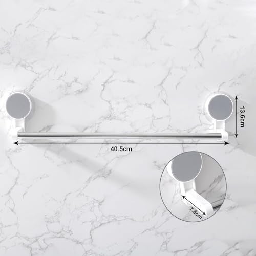 ELMVIA Stainless Steel Wall Mounted Self Adhesive Magic Sticker Towel Napkin Holder Bar for Bathroom and Kitchen Towel Rod Hangers for Clothes Hanger for Wall/Towel Stand (2 Pack Towel Bars) - Image 5