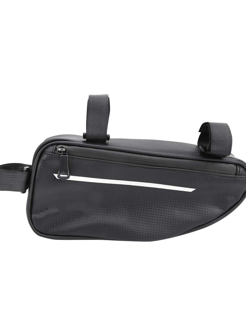 GGOOT Bike Frame Bag, Waterproof Bicyle Bag Bike Triangle Frame Bag Front Tube Bag Bike Storage Bag Cell Phone Holder Bag Cycling Accessories Black - Image 3