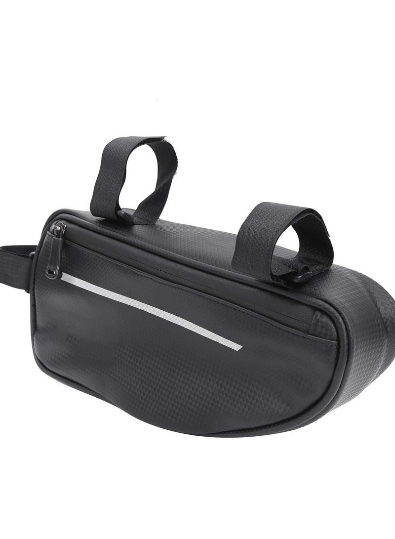 GGOOT Bike Frame Bag, Waterproof Bicyle Bag Bike Triangle Frame Bag Front Tube Bag Bike Storage Bag Cell Phone Holder Bag Cycling Accessories Black - Image 2
