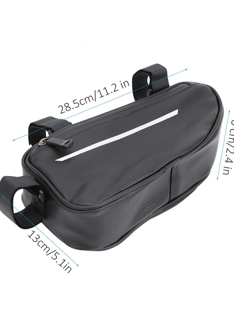 GGOOT Bike Frame Bag, Waterproof Bicyle Bag Bike Triangle Frame Bag Front Tube Bag Bike Storage Bag Cell Phone Holder Bag Cycling Accessories Black - Image 4
