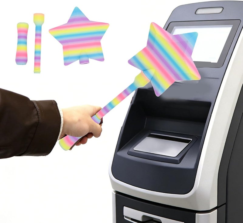 3D Printed Credit Card Wand Tap to Pay Payment Wand with Secure Card Slot for Kids Adults Shopping Gift - Image 1