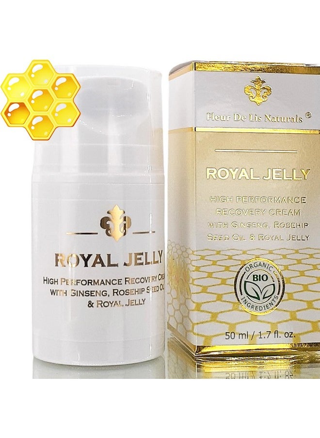 Fleur De Lis Naturals - Face Cream Anti Aging Royal Jelly - Natural & Organic Ingredients, Face Moisturizer for Dry Skin, Anti Aging Cream for Face, Anti Wrinkle Cream for Women & Men - 1.7 oz - Image 1