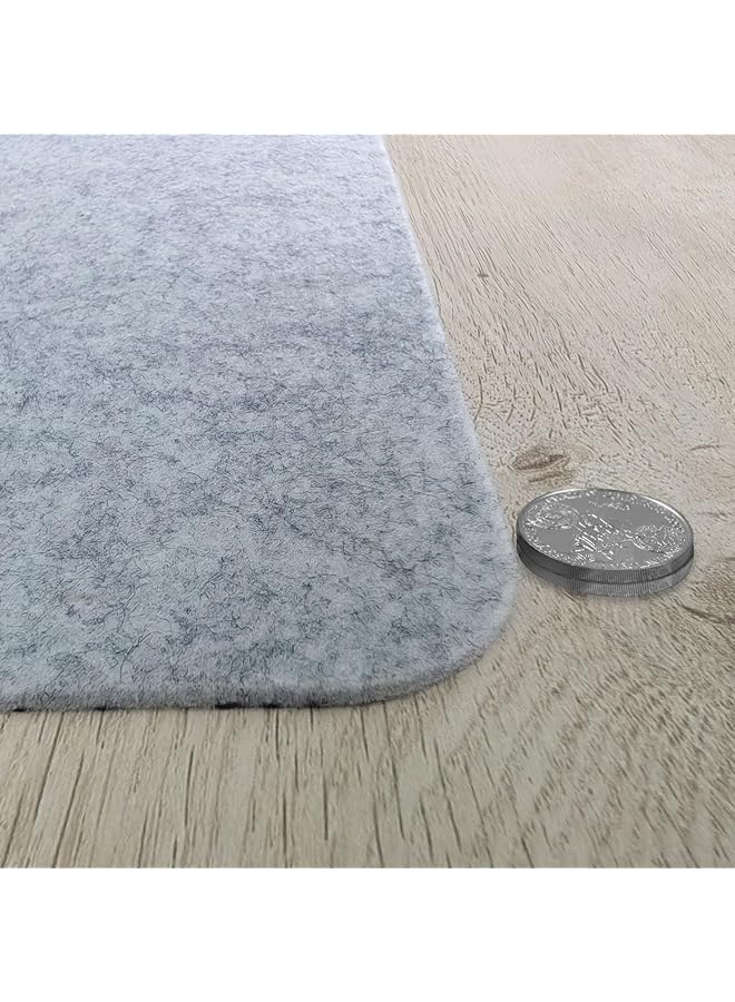 إيروريكس وسادة مكتب من اللباد غير قابلة للانزلاق مقاس 100 × 40 سم، وسادة ماوس كبيرة جدًا من اللباد باللون الرمادي الفاتح… - Image 5