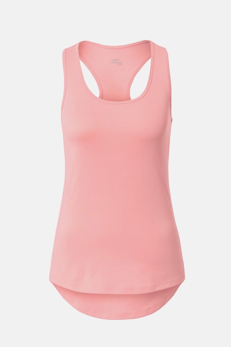 Tchibo بلوزة نسائية بأكمام بدون أكمام من قطعتين، عنق دائري، أخضر ووردي - Image 5