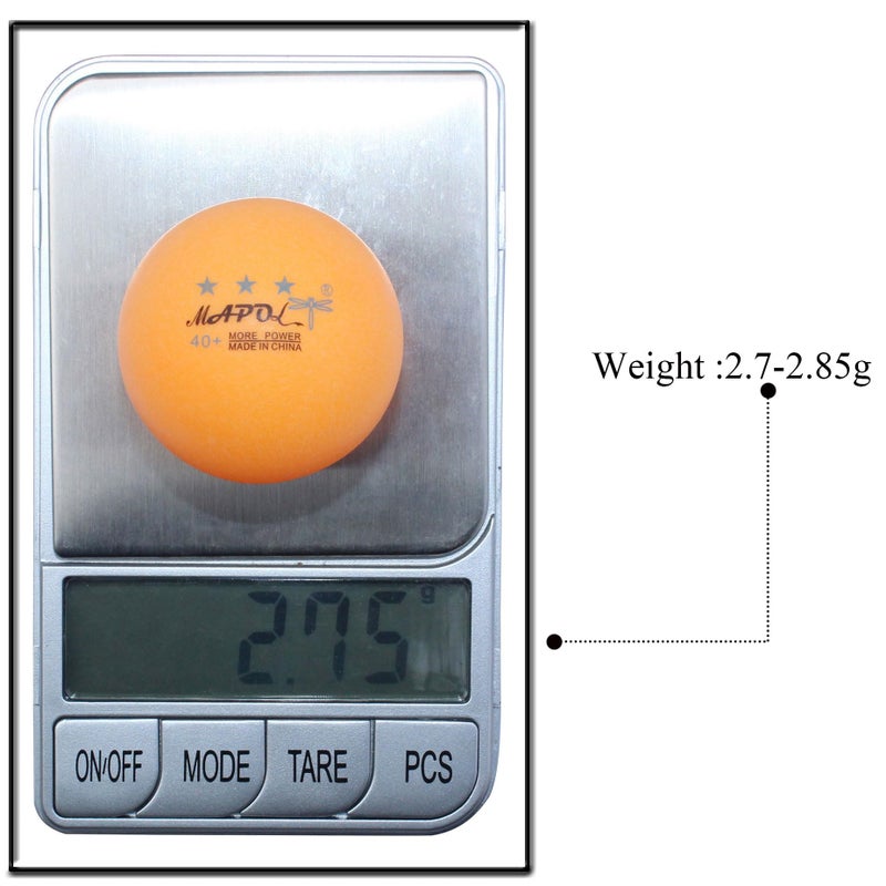 MAPOL 60 Counts 3-Star Orange 40+ Premium Training Ping Pong Balls Advanced Practice Table Tennis Ball - Image 4