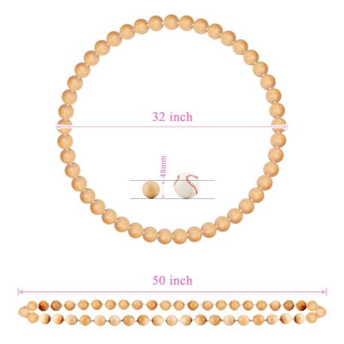 RR ROUND RICH DESIGN Wooden Hula Weighted Exercise Hoop for Fitness, The Soothing Sound of Wooden Balls: for Deep Relaxation and Stress Relief(Do Not Copy Patented Products) Natural - Image 2