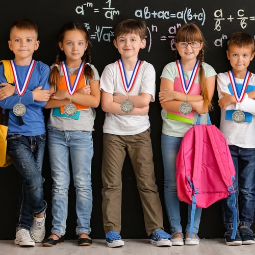 Quelay 30 Pcs 2'' Award Medals Bulk Gold Winner Medals with Neck Ribbons Metal Trophy Award Prize Gift for Tournaments, Competitions, Party, Kids and Adults(30 Pcs, Math) - Image 5