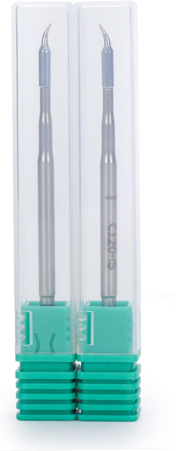 YIHUA C120Compatible TypeIS Soldering Tip Set 2pcs in a Pair ONLY for YIHUA 982DI and 982DIII 716C Handpiece Hot Tweezer Soldering Station - Image 1
