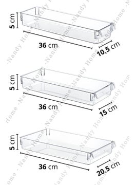Boz House Set of 3 New Clear Refrigerator & Cabinet Organizer  - Image 3