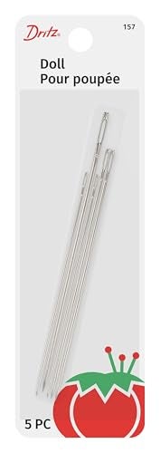 Dritz 157 Doll Hand Needles, Assorted Sizes (5-Count), Nickel - Image 5