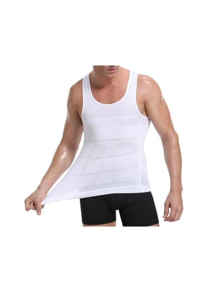Tight Shapewear Vest For Men High Compression Shirt Sleeveless Tummy Control Vest Scoop Neck Waist Slimming - Image 2