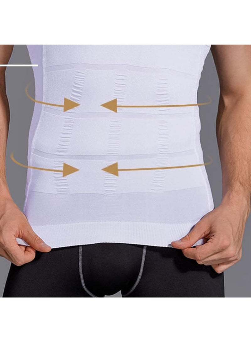 Tight Shapewear Vest For Men High Compression Shirt Sleeveless Tummy Control Vest Scoop Neck Waist Slimming - Image 5