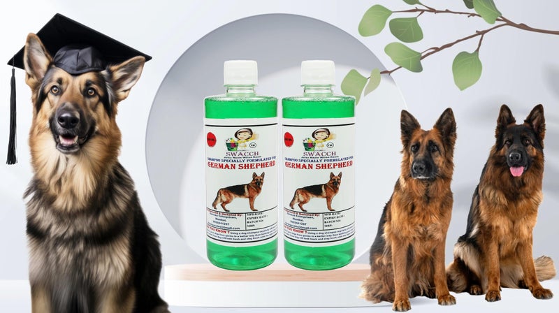 Swacch Shampoo Specially Formulated for German Shepherd (500ML) (Pack of 2) Neem Alovera - Image 2