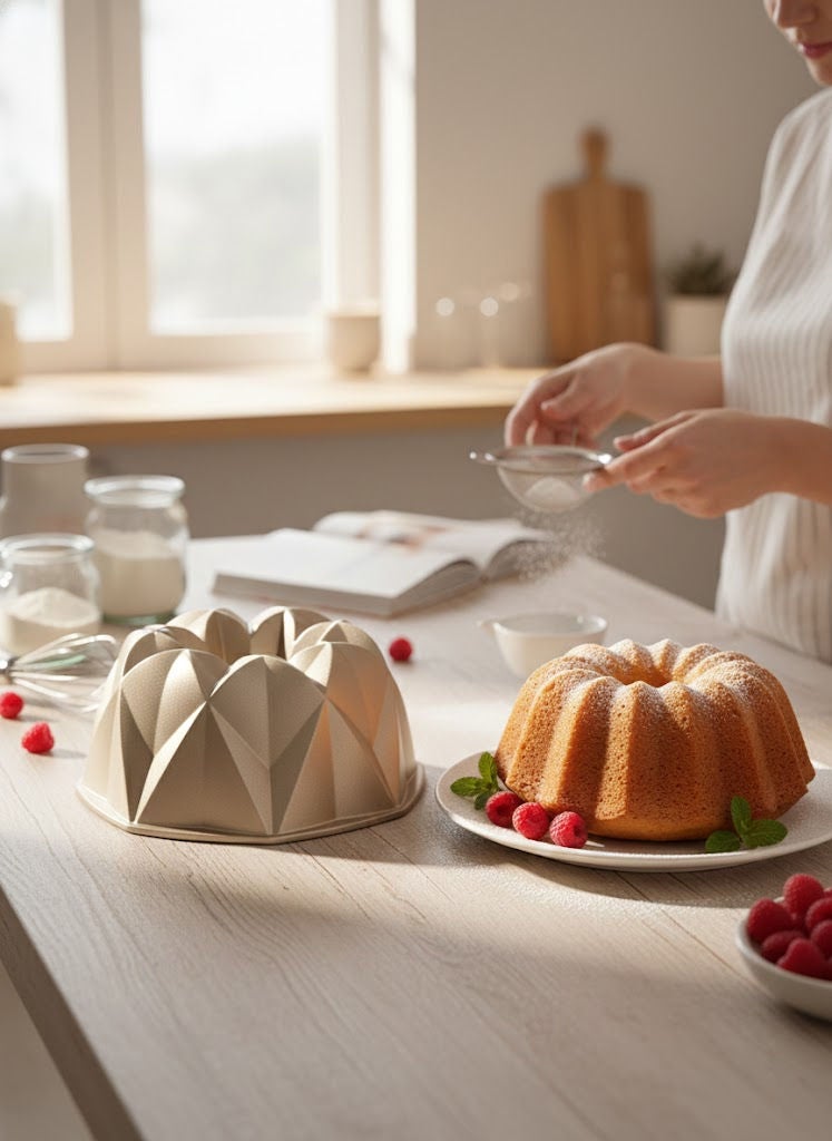 PROCILA Aluminium Granite Non-Stick Spangle Mould Pan Beige 24cm - Image 3