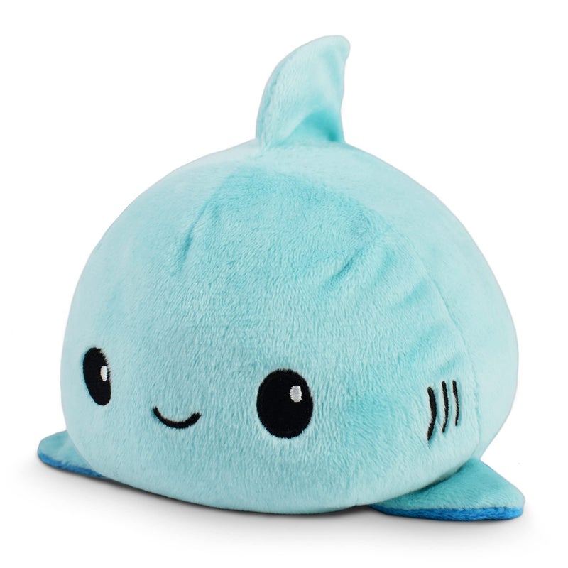 TeeTurtle - The Original Reversible Shark Plushie - Blue - Cute Sensory Fidget Stuffed Animals That Show Your Mood - Image 2