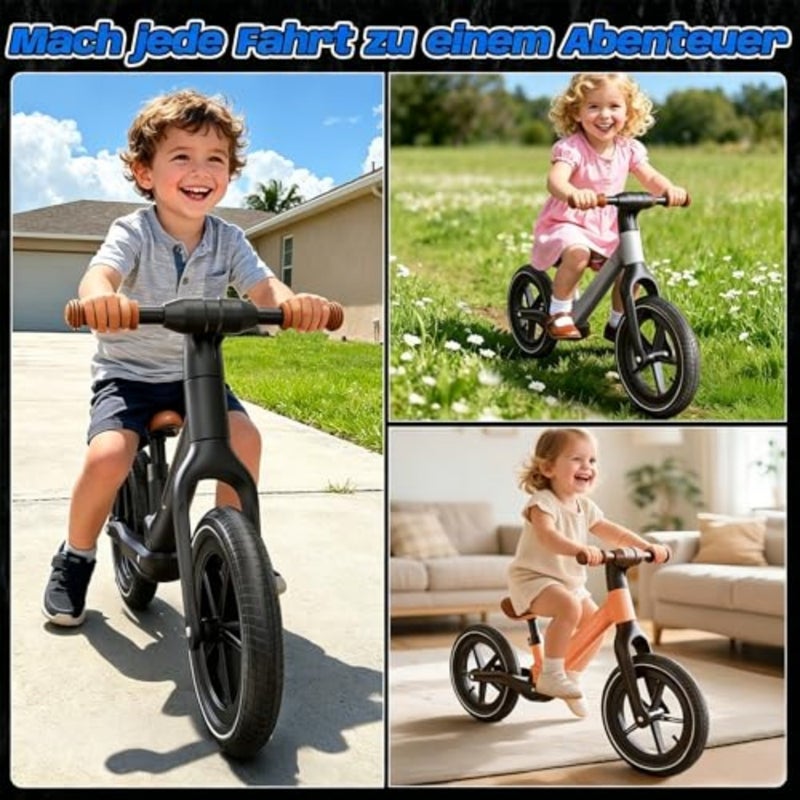 14 Inch Balance Bike for,Balance Bike with Air Rubber Tires, Adjustable Seat, Lightweight No Pedal Training Bicycle - Image 3