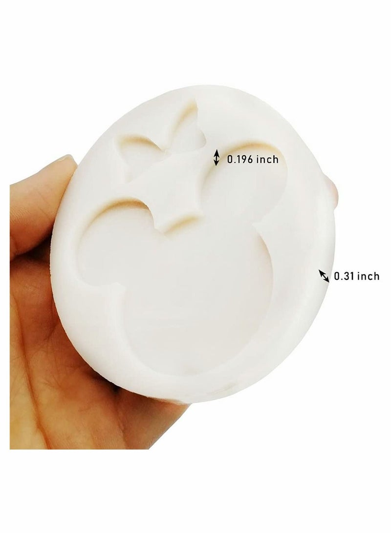Y&D Cute Mouse Head Bow Silicone Mold for DIY Chocolate Candy Pudding Gum Paste Cupcake Cake Topper Decoration Desserts Jelly Shots Handmade Ice Cream Cube Crystal Soap Mould Fondant  - Image 3