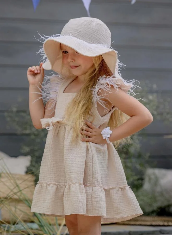 Jamiks Feathered Shoulder Dress