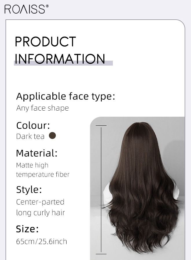 رويس شعر مستعار أسود مموج مع شعر ناصية للنساء، شعر مستعار صناعي ناعم طبيعي مقاوم للحرارة لحفلات الزفاف وحفلات التنكرية والارتداء اليومي، 50 سم (20 بوصة) - Image 3