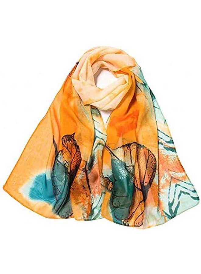 MAGIC Women's Printed Poly Cotton Scarf, Scarves, Stole & Shawl for Summer & Winter (Yellow) - Image 1