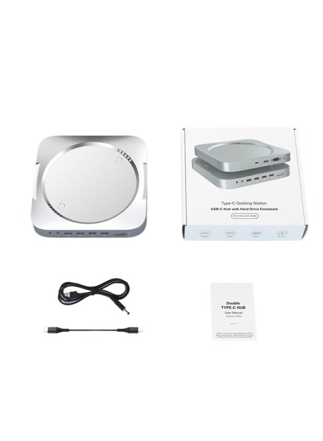 Type-c Docking Station Hub With Built-in Hard Drive Enclosure Compatible With Apple Mac Mini Extension Dock Base - Image 1