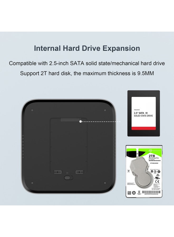 Type-c Docking Station Hub With Built-in Hard Drive Enclosure Compatible With Apple Mac Mini Extension Dock Base - Image 3