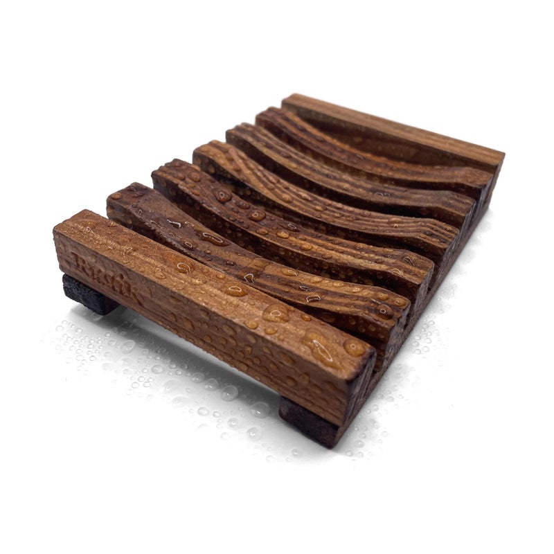 Rustik Wooden Soap DishTray By RustiK Handmade Eco Friendly Natural Woodcrafted For Kitchen Bathroom Shower