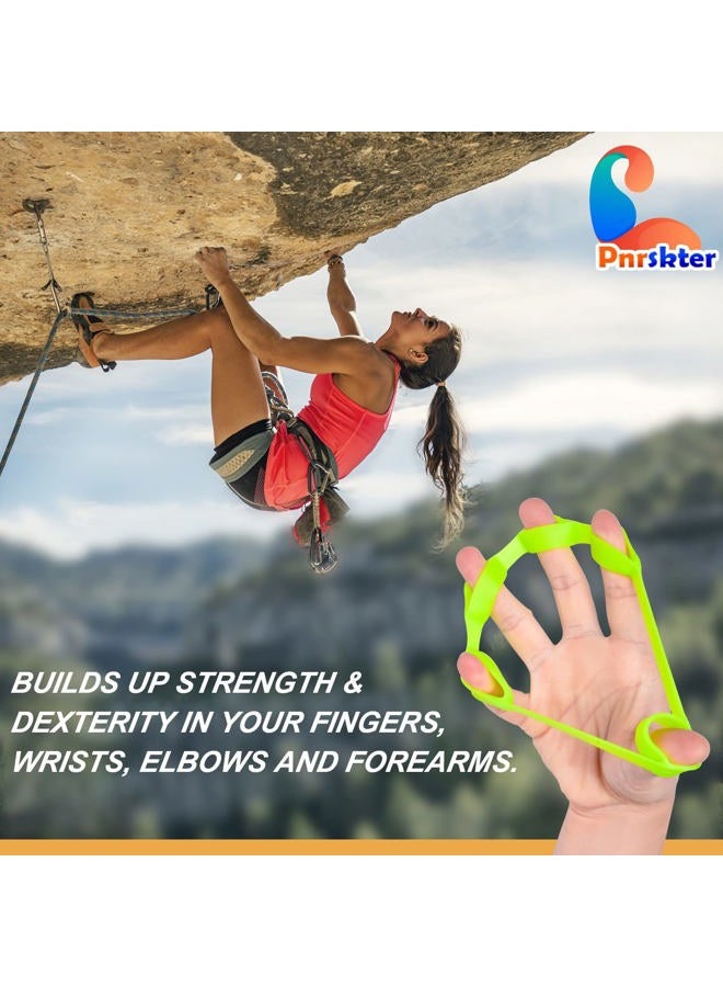 Pnrskter (Finger exerciser) - Hand Grip Strengthener, Finger Exerciser, Grip Strength Trainer (6 PCS) New MATERIALForearm Grip Workout, Finger Stretcher, Relieve Wrist Pain, Carpal Tunnel, Trigger - Image 4
