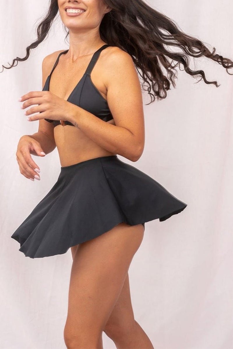 BZB Black Mini Skirt Skirts for Women Trendy Summer Workout Butterfly Shorts Sexy Dance Pole Rave Outfit Large - Image 4