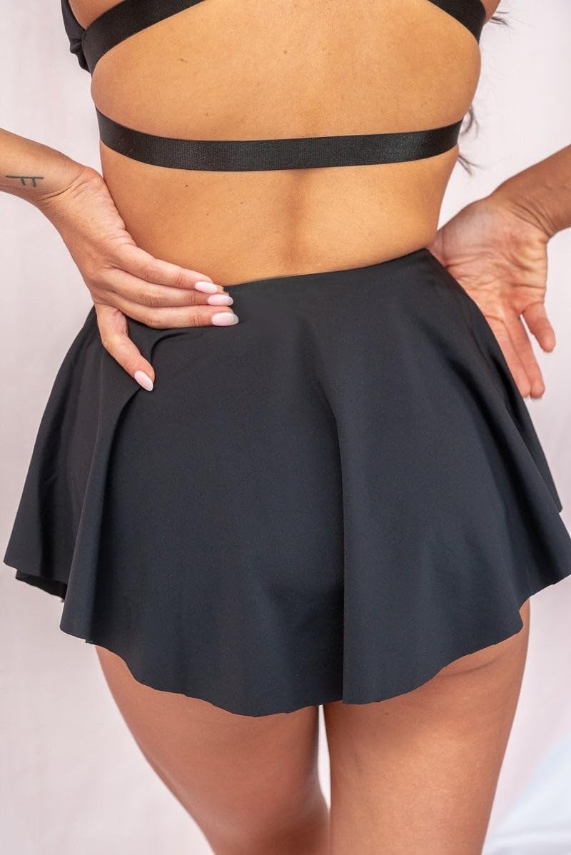 BZB Black Mini Skirt Skirts for Women Trendy Summer Workout Butterfly Shorts Sexy Dance Pole Rave Outfit Large - Image 5