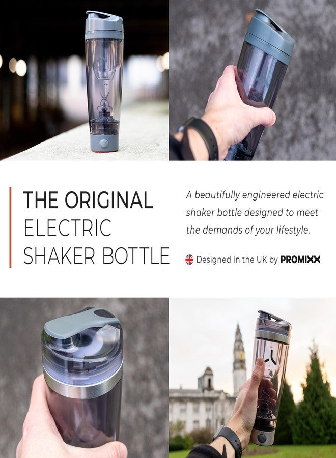 بروميكس زجاجة خلط البروتين Promixx PRO الإصدار الجديد - قابلة لإعادة الشحن، قوية لتحضير مخفوقات بروتين سلسة - تتضمن مكانًا لتخزين المكملات الغذائية، خالية من مادة BPA، سعة 20 أونصة، لون رمادي جرافيتي - Image 4