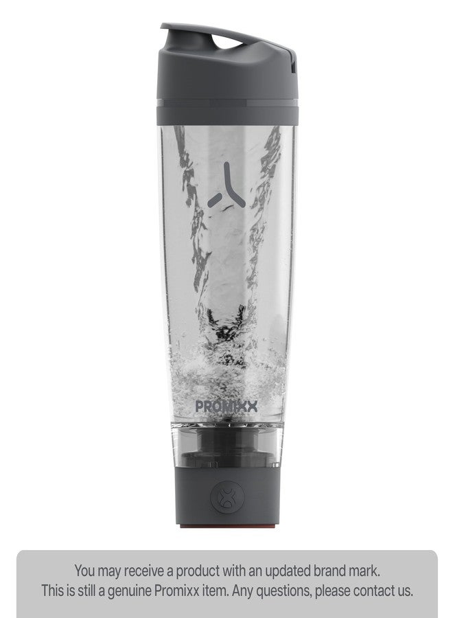 بروميكس زجاجة خلط البروتين Promixx PRO الإصدار الجديد - قابلة لإعادة الشحن، قوية لتحضير مخفوقات بروتين سلسة - تتضمن مكانًا لتخزين المكملات الغذائية، خالية من مادة BPA، سعة 20 أونصة، لون رمادي جرافيتي - Image 2