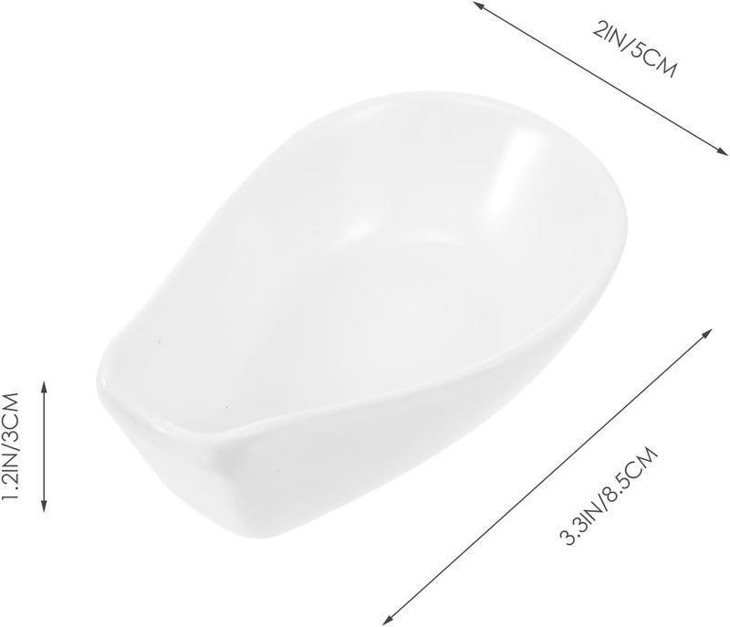 Ceramic Spoon Rests 4pcs White Spoon Stand Ladle Holder Kitchen Gadgets Stove Top Utensil Rack for Home Restaurant Dining - Image 2