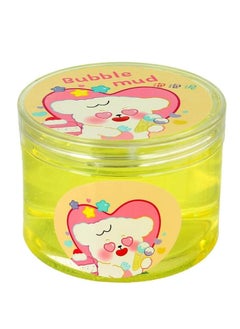Bubble Transparent yellow glitter slime for children 