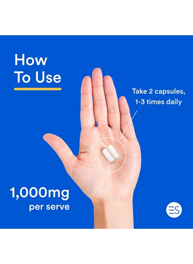 Essential Stacks Gut Lglutamine Capsules 1000Mg (Made In Usa) Gluten Dairy & Soy Free Nongmo L Glutamine For Gut Health 60 Serves (120 Caps) - Image 5