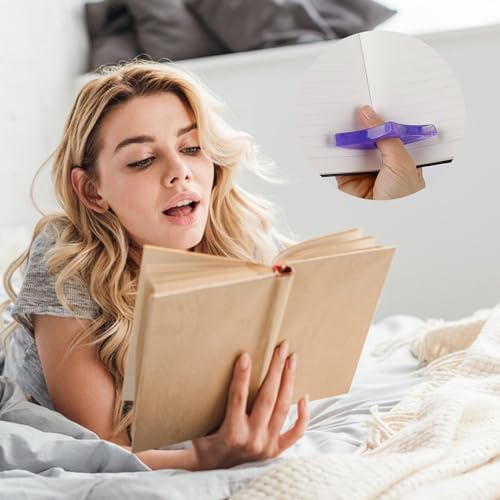 Kartterfly Thumb Book Page Holder for Reading 2Pack，Starry Ring Opener Bookmark，Readers Reading Finger Holder Book Lovers Gifts (Green, Purple) - Image 5
