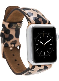 Apple Watch Compatible Leather Band 42-44MM Leopard Ne