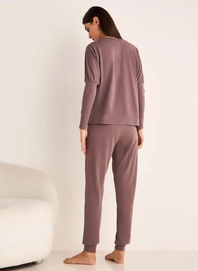 Aadaraya Aadaraya Long Sleeve Top and Pyjama Set