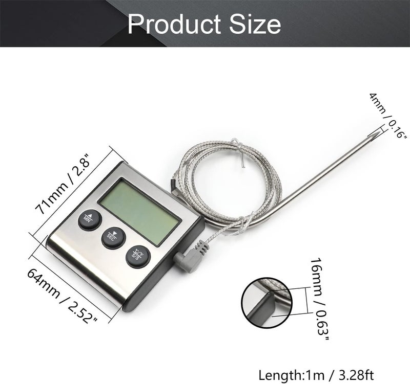 Othmro 1Pcs Digital Meat Thermometer Candy Cooking Thermometer, Instant Read Kitchen Cooking Thermometer for BBQ Grill, Oil, Milk, Bath Water, Deep Fry, Candle Temperature -50-300±1 ℃ - Image 2