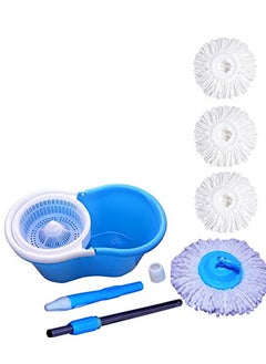 GTC GTC® 360° Spin Floor Cleaning Easy Bucket PVC Mop with Four Microfiber Heads  - Image 2